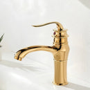 Torneira Banheiro Monocomando Inox Dourada Retrô Aurelia