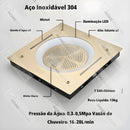 Ducha de Teto Embutir Inox 58x38 LED Bluetooth Atlas Spa