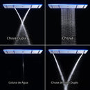 Ducha De Teto Embutir Inox 120x30 LED Bluetooth Spa Verona
