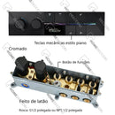 Ducha De Teto Embutir Inox 90x30 LED Bluetooth Spa Torrente