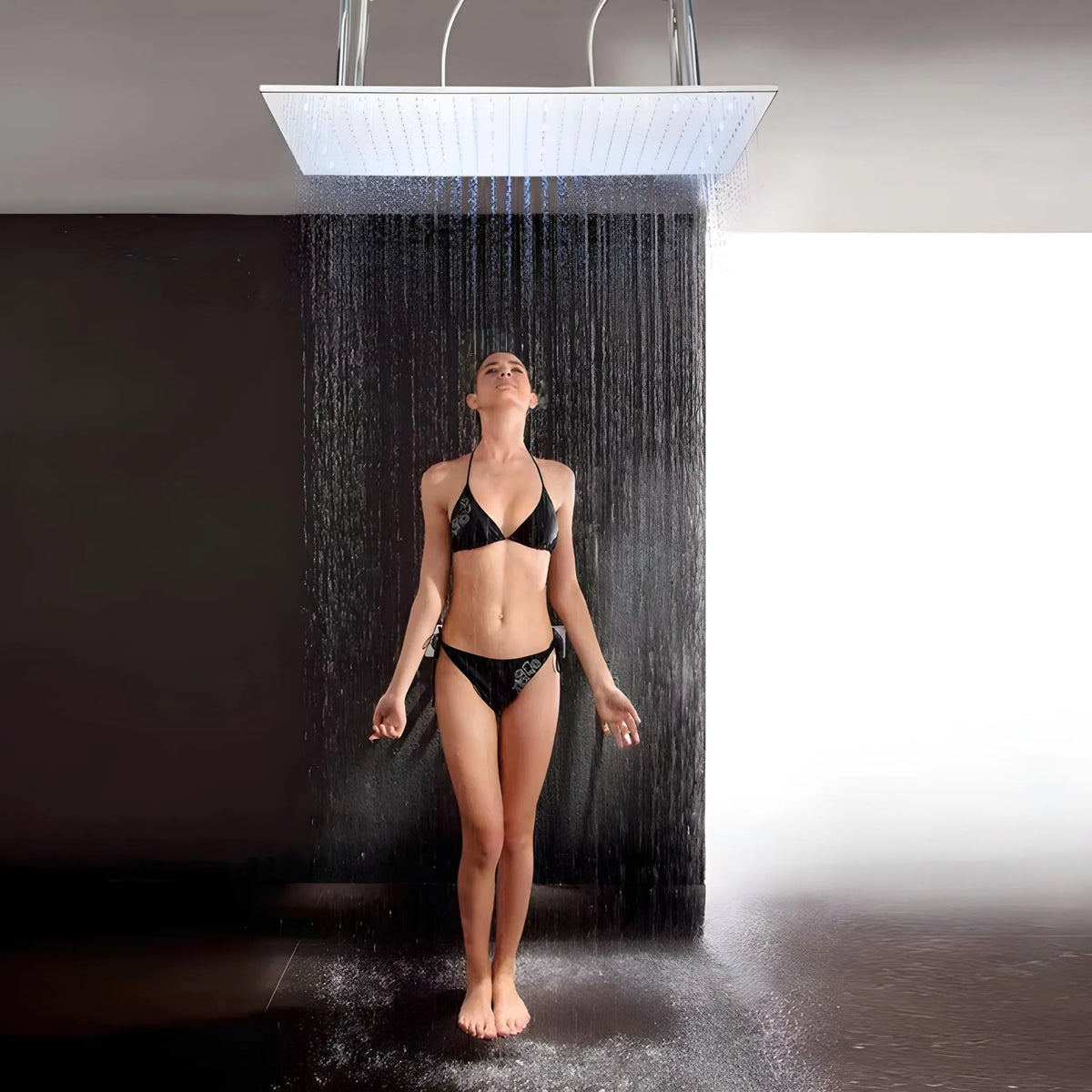 Chuveiro De Teto Spa Embutir Duplo Sobrepor 80x40 Led Fontana