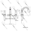 Torneira Para Banheiro Inox Misturador Duplocomando Walton