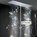 Ducha De Teto Spa Inox Aura Jet 90x30cm LED E Som | Homedeccori