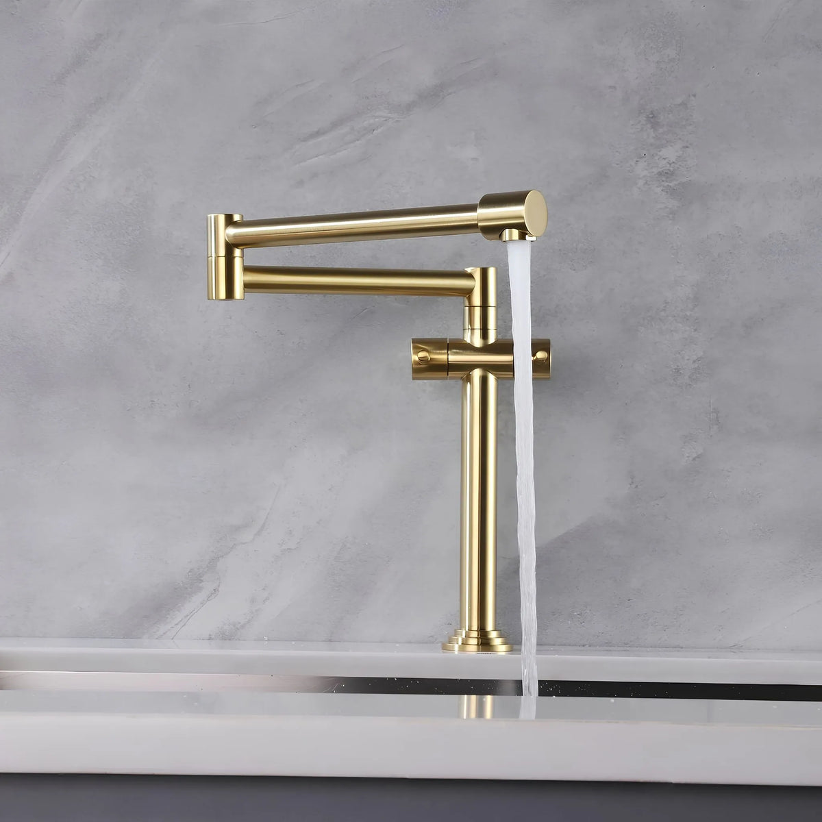 Torneira Gourmet Cozinha Inox Articulada Dobrável Pliante