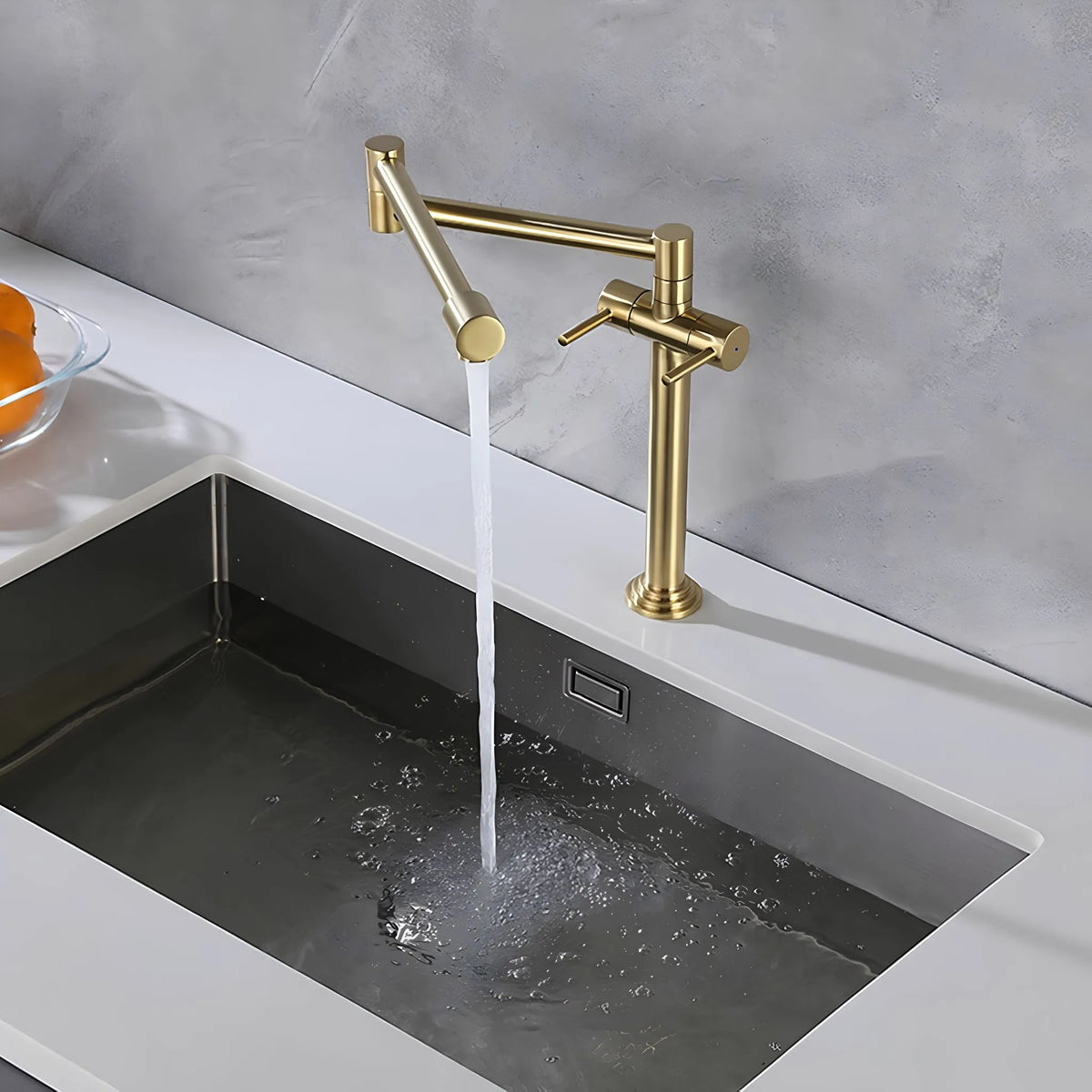Torneira Gourmet Cozinha Inox Articulada Dobrável Pliante