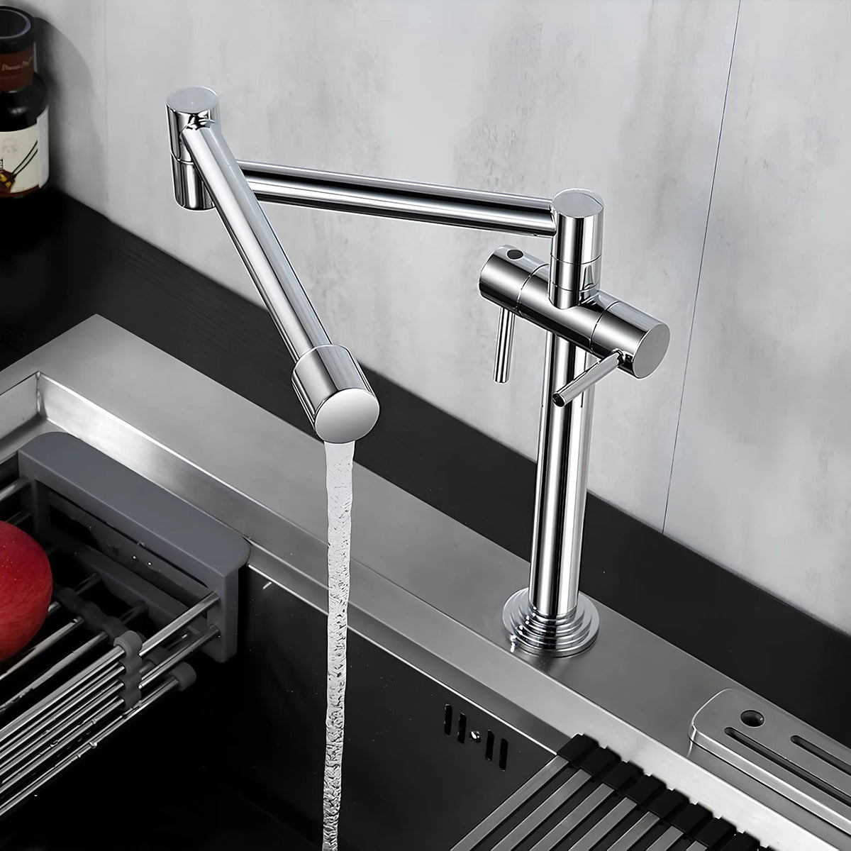 Torneira Gourmet Cozinha Inox Articulada Dobrável Pliante