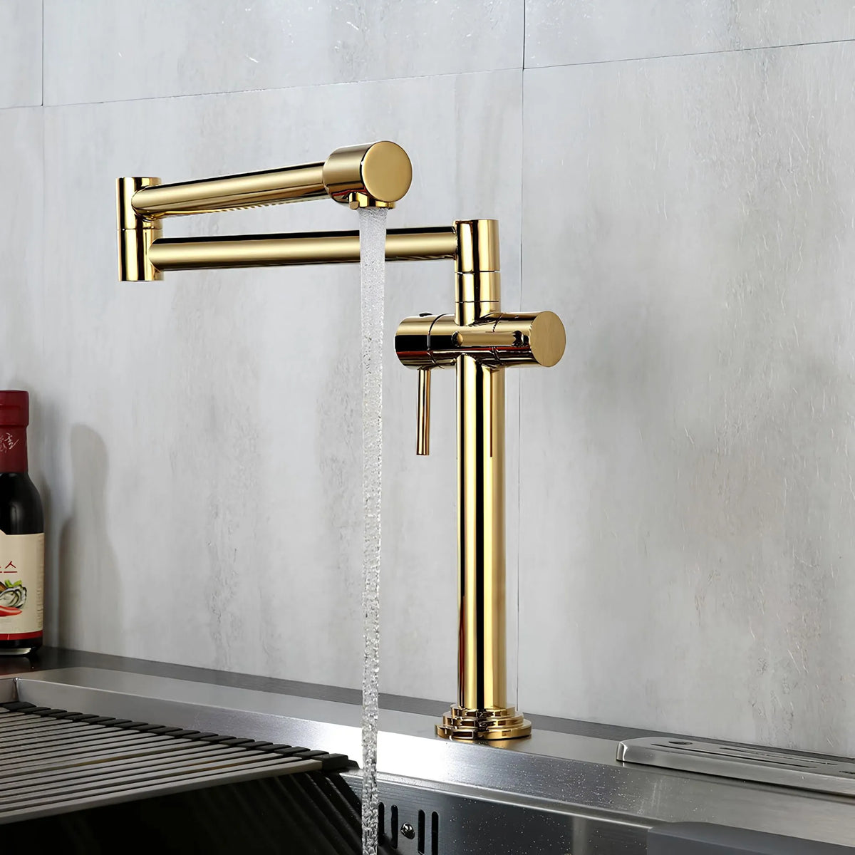 Torneira Gourmet Cozinha Inox Articulada Dobrável Pliante