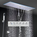 Ducha De Teto Spa Inox Aura Jet 90x30cm LED E Som | Homedeccori