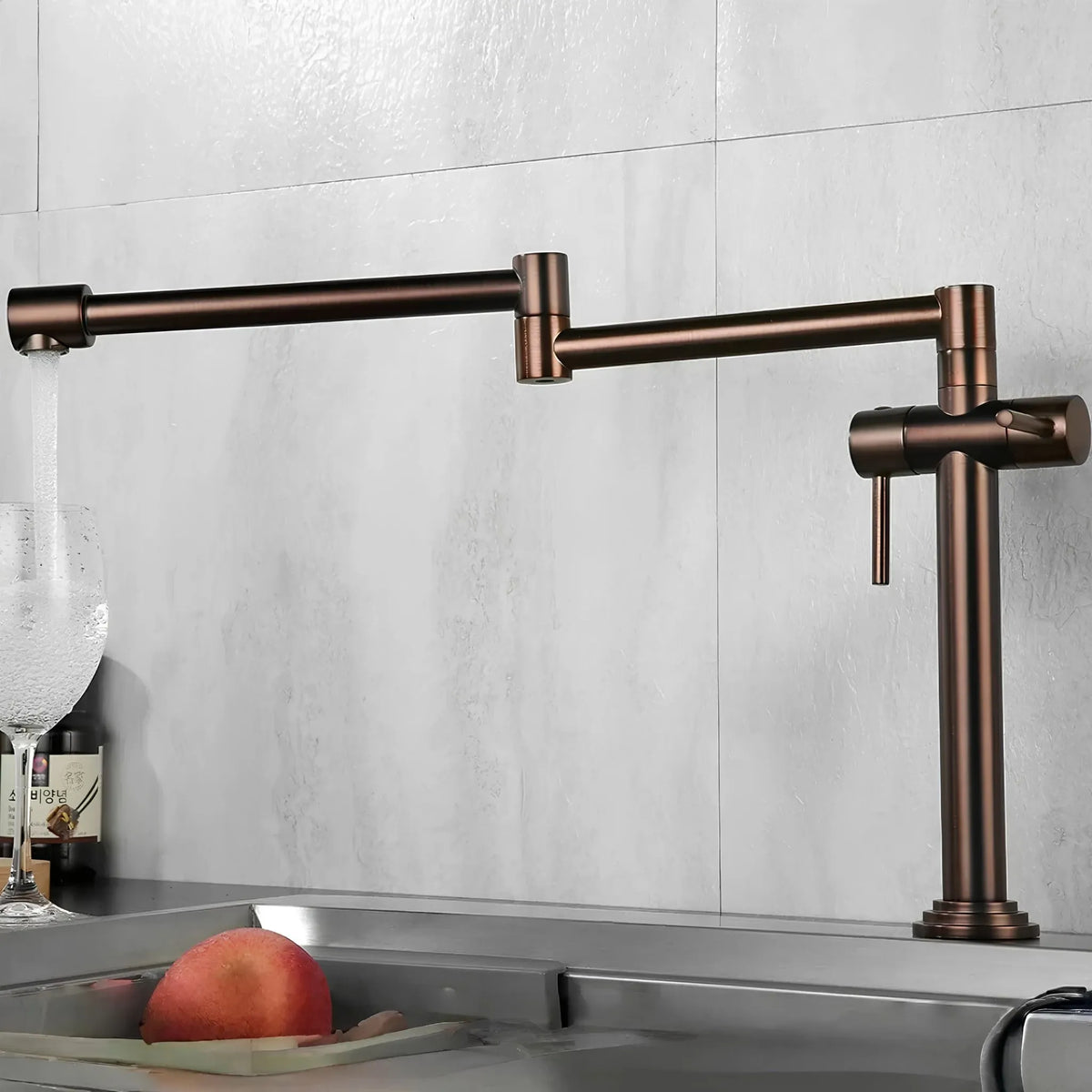 Torneira Gourmet Cozinha Inox Articulada Dobrável Pliante