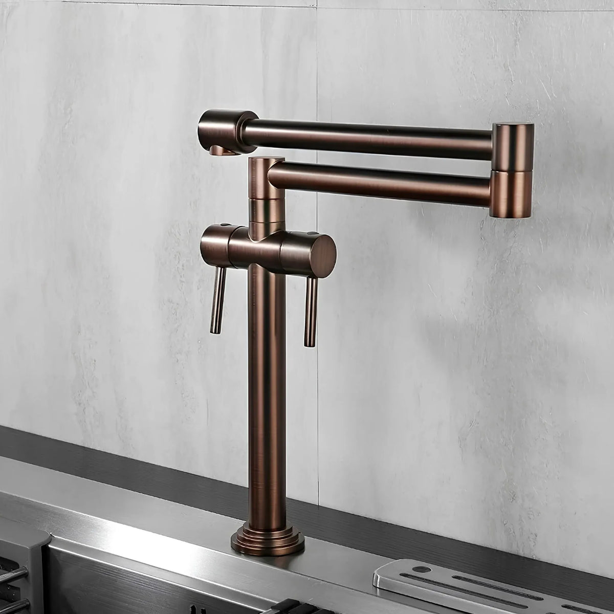 Torneira Gourmet Cozinha Inox Articulada Dobrável Pliante