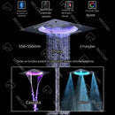 Ducha De Teto Embutir Inox 55x55 LED Bluetooth Spa Cremona
