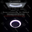 Ducha De Teto Embutir Inox 55x55 LED Bluetooth Spa Cremona