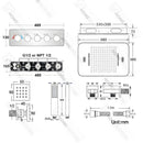 Ducha de Teto Embutir Spa Inox 58x38 LED Bluetooth Prime