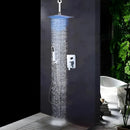 Chuveiro De Teto Inox Com LED Quadrado Spa VinoRain