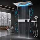 Ducha De Teto Embutir Inox 55x55 LED Bluetooth Spa Siena
