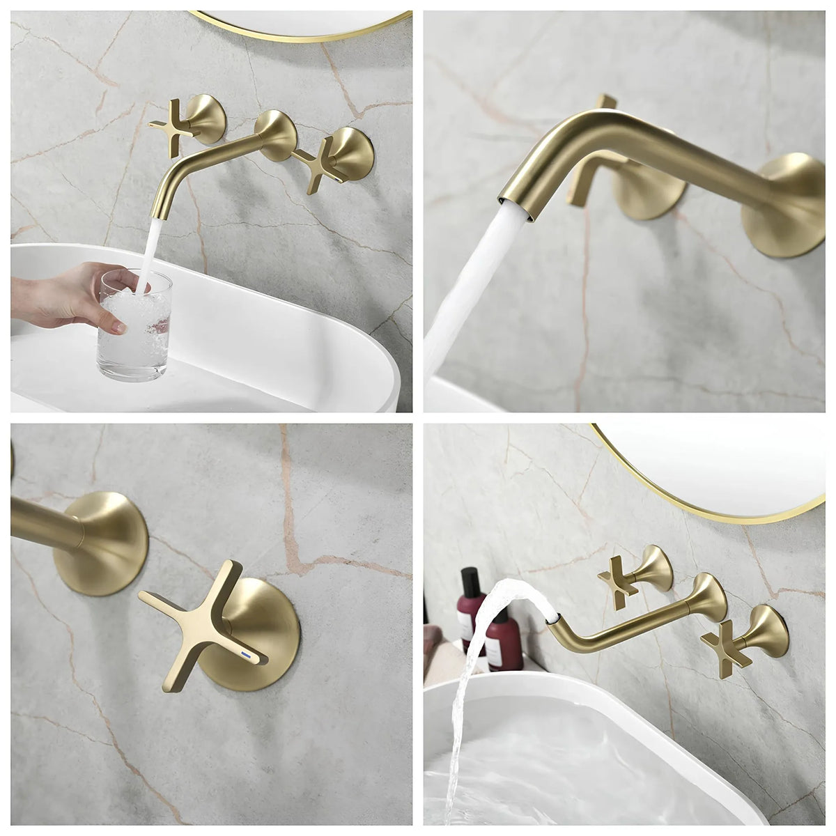 Torneira De Parede Para Banheiro Inox Duplocomando Luxor - Homedeccori