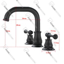 Torneira Para Banheiro Inox Misturador Duplocomando Vintage Harlow