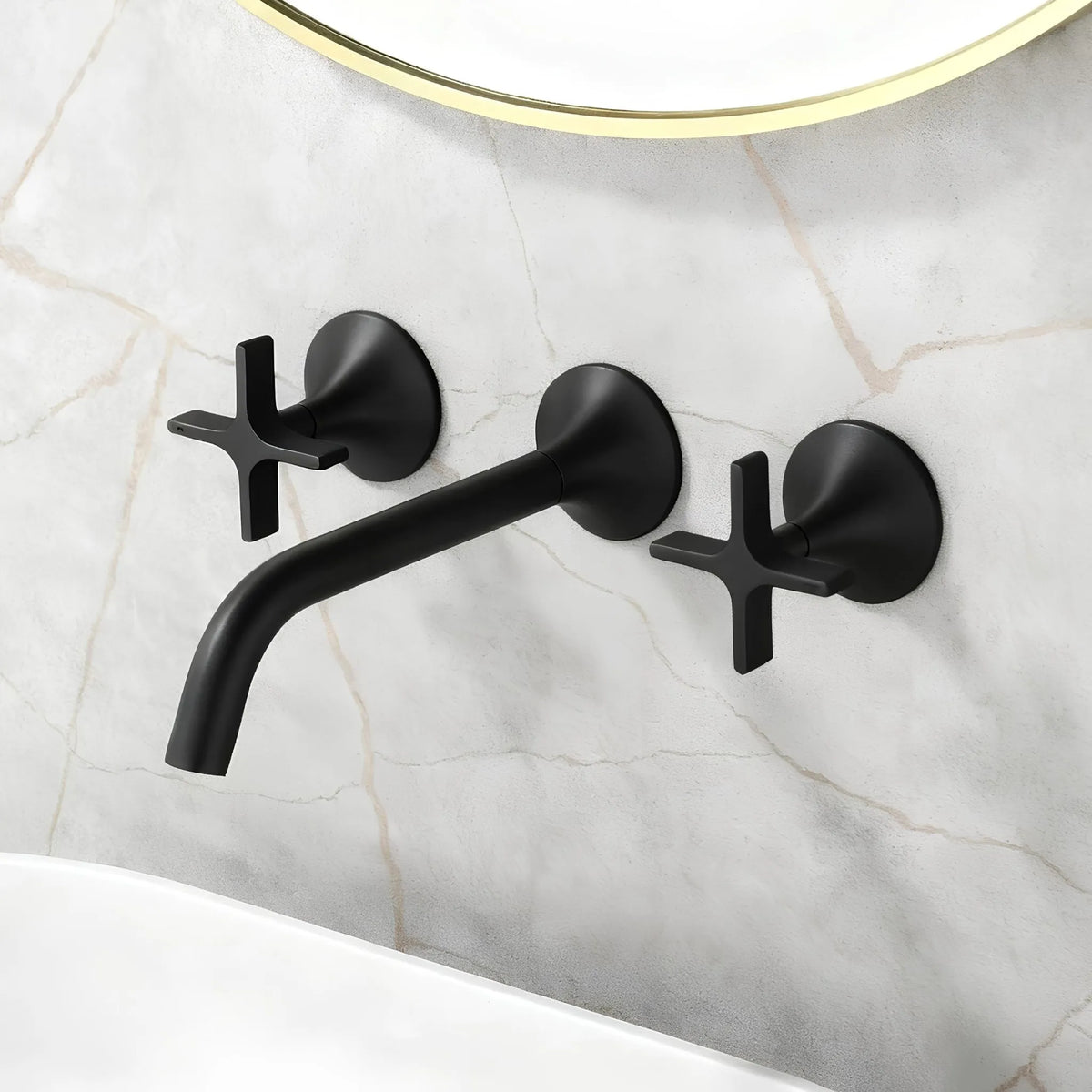 Torneira De Parede Para Banheiro Inox Duplocomando Luxor - Homedeccori