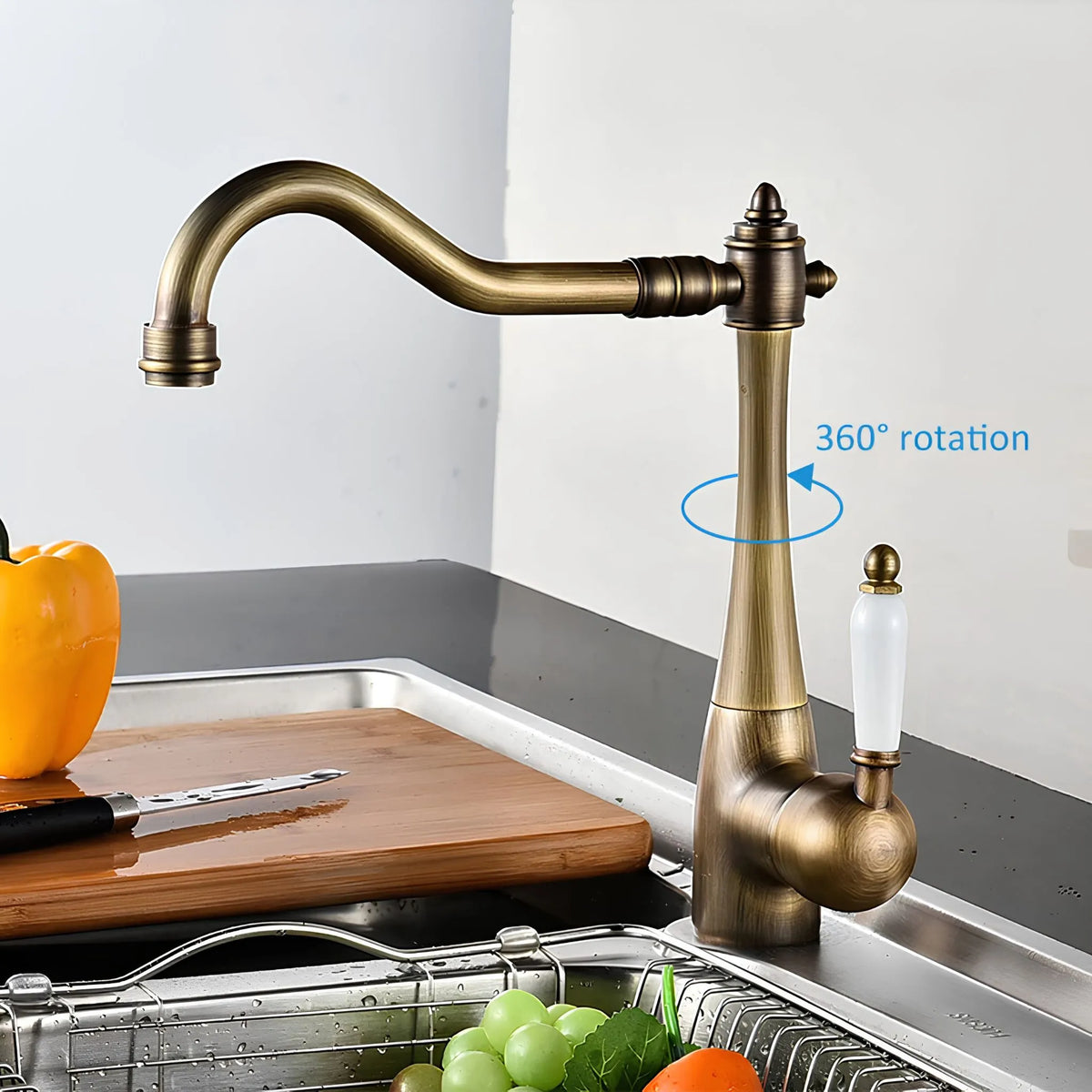 Torneira Gourmet Cozinha Inox Monocomando Vintage Provence - Homedeccori