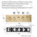 Ducha de Teto Embutir Spa Inox 58x38 LED Bluetooth Prime