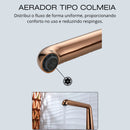 Torneira Para Banheiro Monocomando Lavatório Inox Lumière