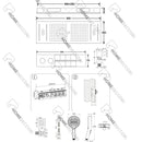 Ducha De Teto Embutir Inox 90x30 LED Bluetooth Spa Torrente