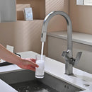 Torneira Gourmet Cozinha Inox Monocomando Dispenser Quartz