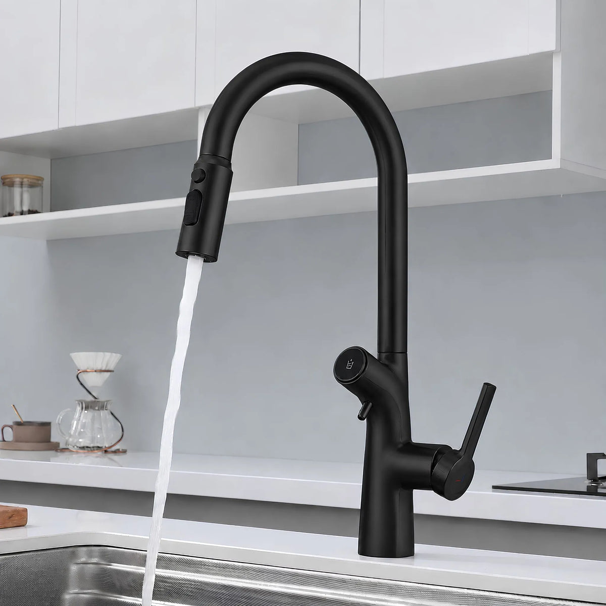 Torneira Gourmet Cozinha Inox Extensível Saída Filtro Fluxa - Homedeccori