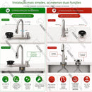 Torneira Gourmet Cozinha Inox Extensível Lavador Copos Rinsio