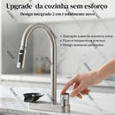 Torneira Gourmet Cozinha Inox Extensível Lavador Copos Rinsio
