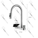 Torneira Gourmet Cozinha Inox Extensível Lavador Copos Rinsio