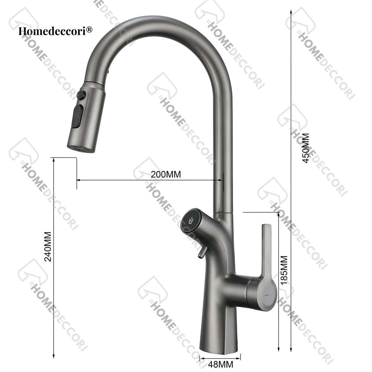 Torneira Gourmet Cozinha Inox Extensível Saída Filtro Fluxa - Homedeccori