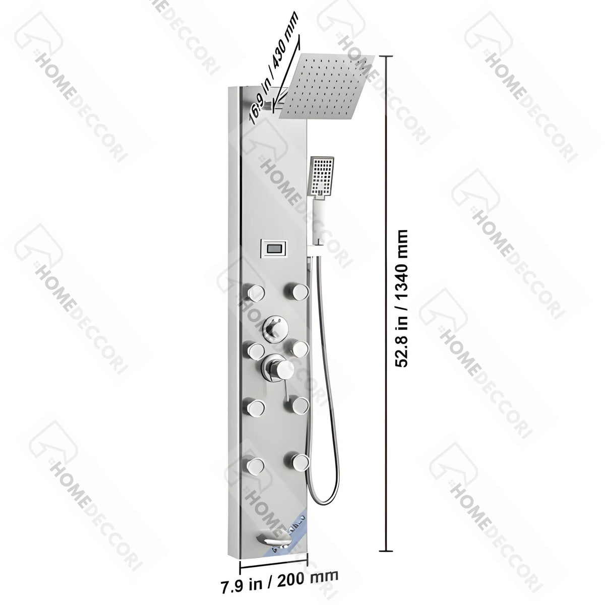 Ducha Vertical Com Hidro Spa Inox Jaguar | Importado dos EUA
