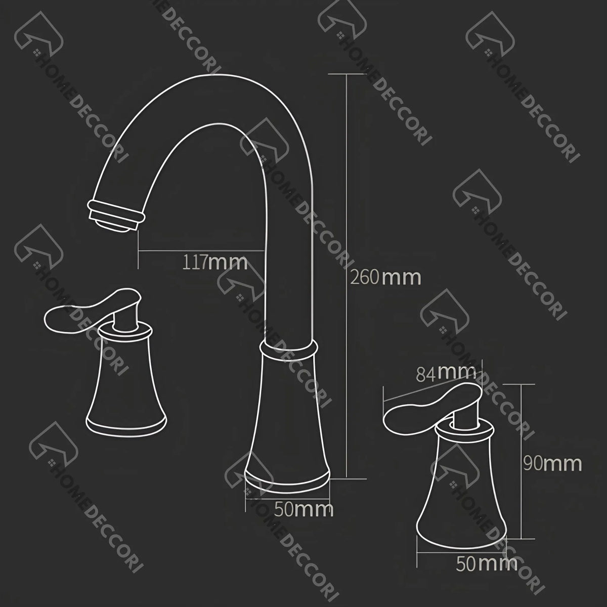 Torneira Para Banheiro Duplocomando Inox Bica Alta Arco - Homedeccori