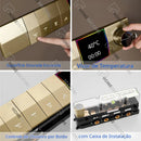 Ducha De Teto Embutir Inox 55x55 LED Bluetooth Spa Siena