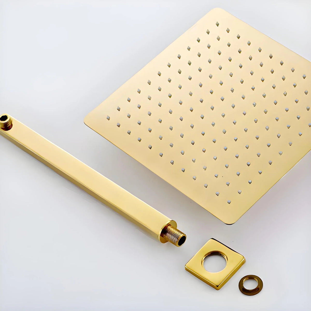 Chuveiro De Teto Inox Dourado Misturador GoldAura