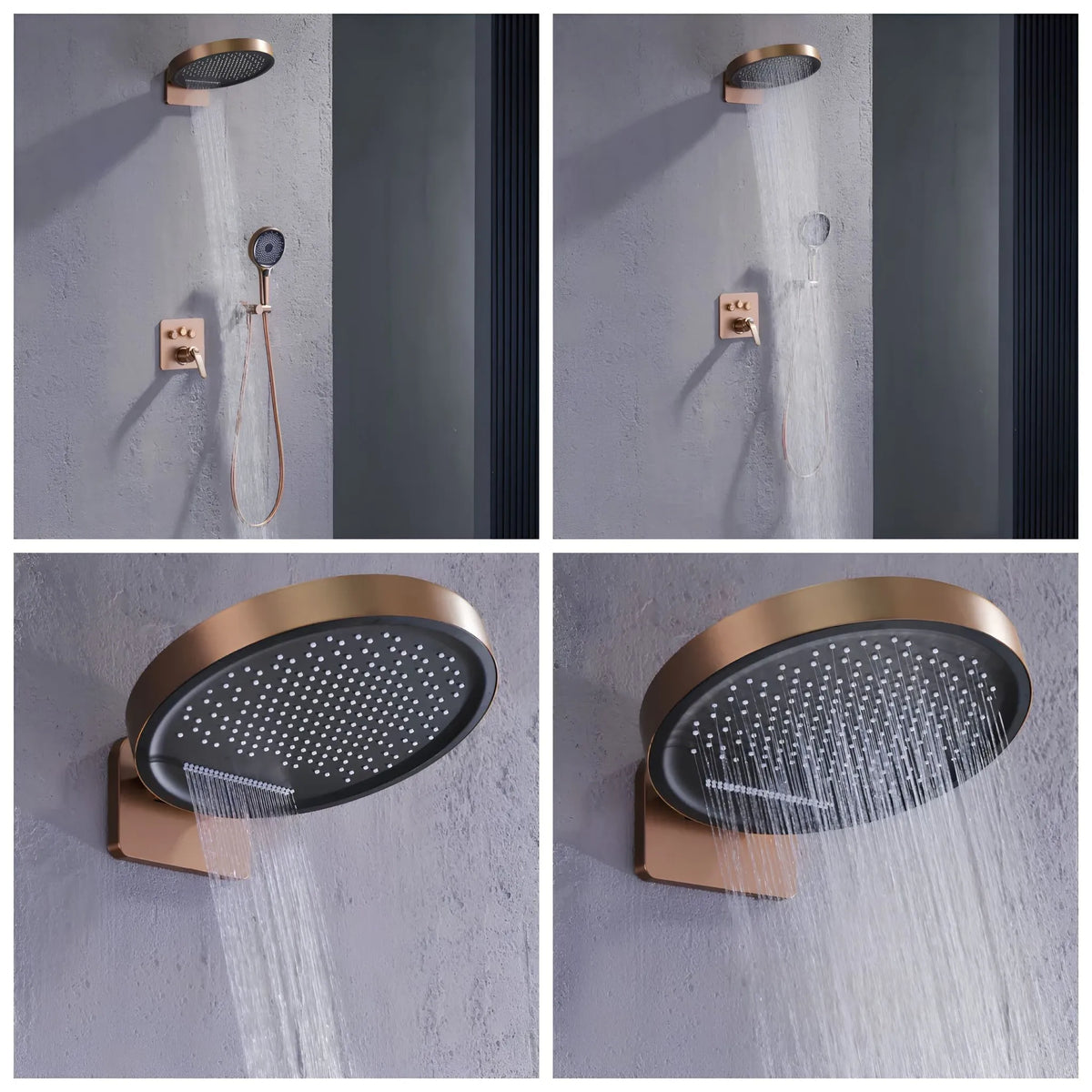 Ducha De Parede Spa Inox Jato Monocomando Completo Ovale - Homedeccori
