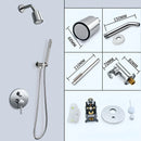Ducha De Parede Inox Completa À Gás Monocomando Calla