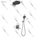 Ducha De Parede Spa Inox Jato Monocomando Completo Ovale