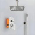 Chuveiro De Teto Inox Escovado Completo Ultraslim