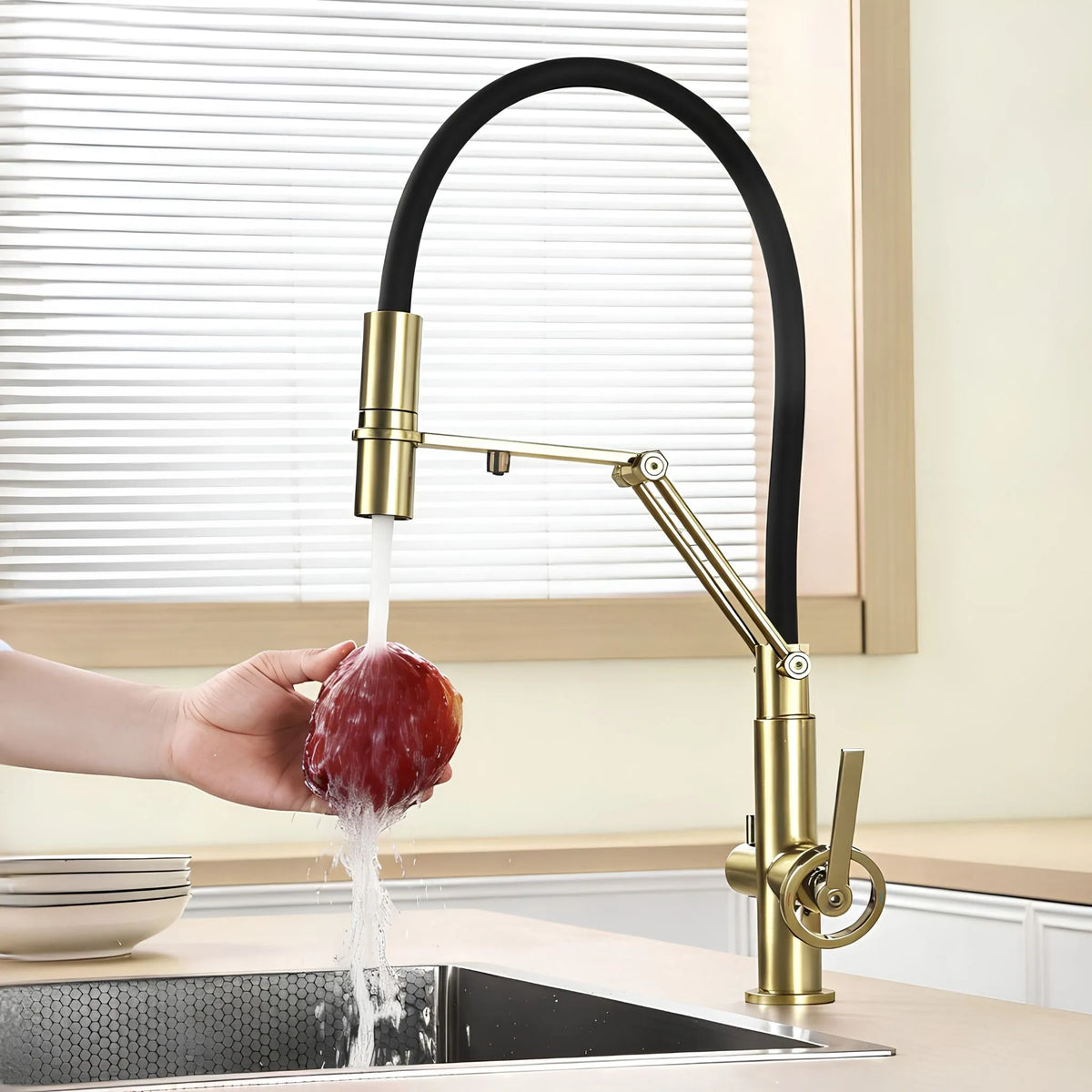 Torneira Gourmet Cozinha Inox Industrial Articulada Luxo Volvere