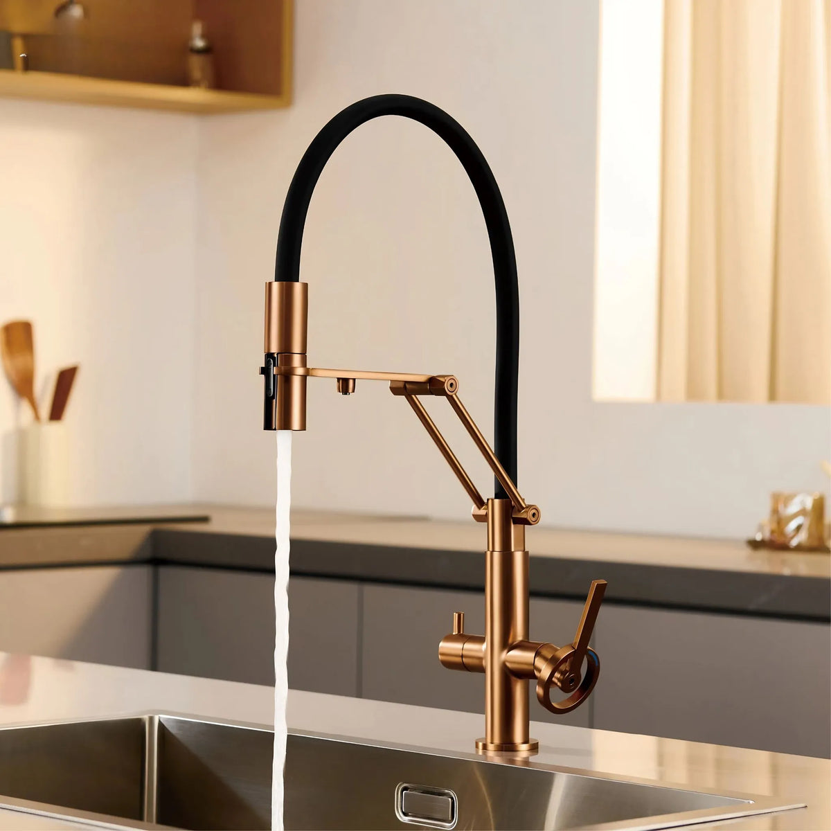 Torneira Gourmet Cozinha Inox Industrial Articulada Luxo Volvere