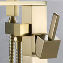 Misturador De Piso Banheira Inox Monocomando Dourado Toscana