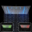 Chuveiro De Teto Inox Quadrado 40cm Led Slim AquaLuxe