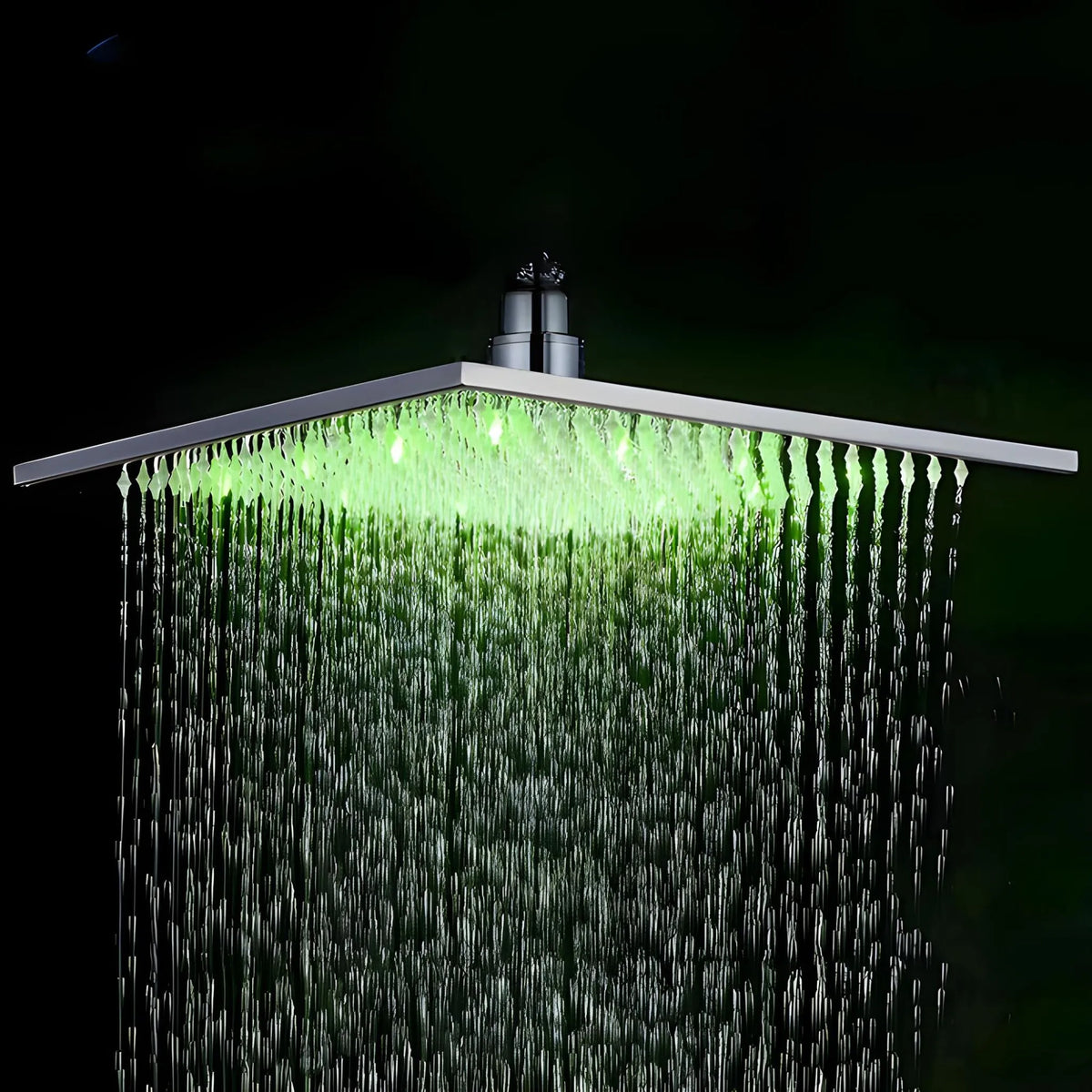 Chuveiro De Teto Inox Quadrado 40cm Led Slim AquaLuxe