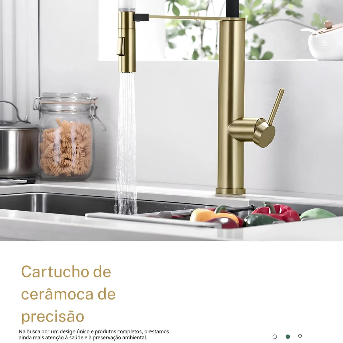 Torneira Gourmet Cozinha Inox Monocomando Filtro Fluvia - Homedeccori