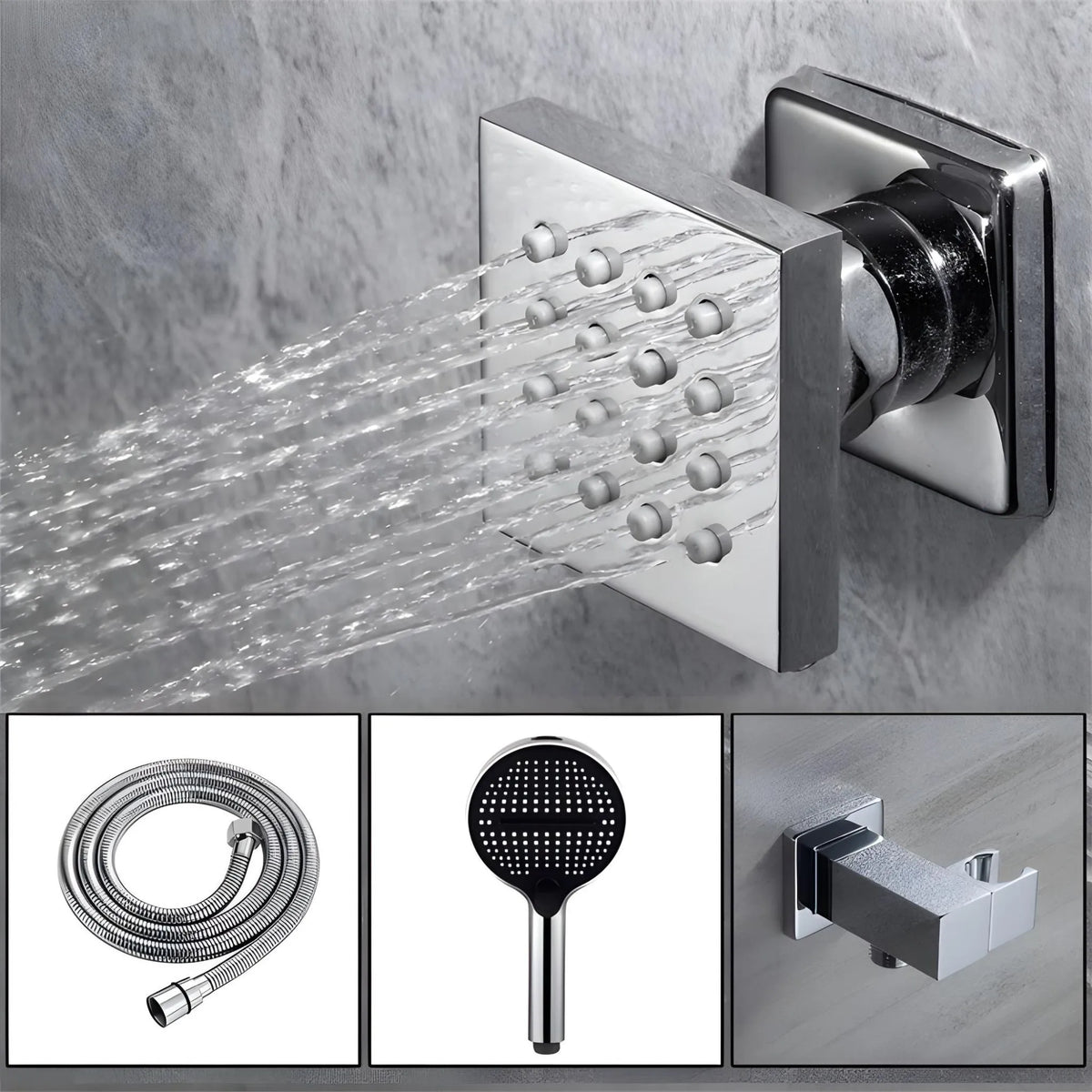 Ducha De Teto Embutir Inox 70x35 LED Bluetooth Spa Sonata - Homedeccori