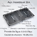 Ducha De Teto Embutir Inox 70x35 LED Bluetooth Spa Sonata