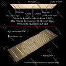 Ducha De Teto Embutir Inox 90x30 LED Bluetooth Spa Torrente