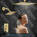 Chuveiro de Teto Spa Dourado Escovado 30cm Bellagio | Importado EUA